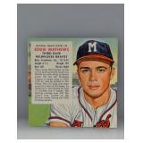 1954 Red Man Tobacco EDDIE MATHEWS HOF 23N S/I