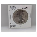 1923 90% Silv Peace $1 Dollar
