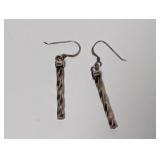 .925 Sterl Twisted Dangle Earrings