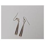 .925 Sterl Drop Earrings w/Pearl Accent