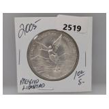 2005 1oz .999 Silv Mexico Libertad