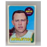 1969 Topps Baseball CATFISH HUNTER HOF Scratches