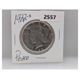 1922-S 90% Silv Peace $1 Dollar