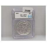 ICG 2025 MS70 1oz .999 Silv Eagle $1