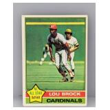1976 Topps Lou Brock #10 corners