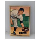1951 Bowman #13 Eddie Stanky Giants Surface/Crease