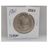 1921 90% Silv Morgan $1 Dollar