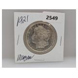 1921 90% Silv Morgan $1 Dollar