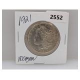 1921 90% Silv Morgan $1 Dollar
