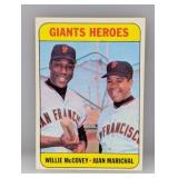 1969 Topps WILLIE McCOVEY/JUAN MARICHAL 572 Is