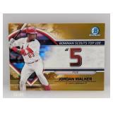 2023 Bowman Chrome Gold Top 100 Jordan Walker /50