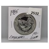 1985 1oz .999 Silv Engelhard Prospector