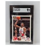 1991-92 UD All-Star Checklist Michael Jordan SGC 9