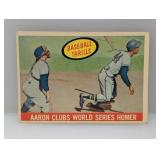 1959 Topps Thrills WS Homer Hank Aaron #467 C