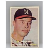1957 Topps Ed Mathews #250 HOF Indents