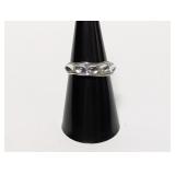 .925 Sterl Multi Stone Oval Cabochon Ring Sz 7