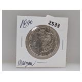1890 90% Silv Morgan $1 Dollar
