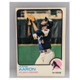 1973 Topps Baseball HANK AARON HOF 100