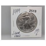 1999 1oz .999 Silv Eagle $1 Dollar