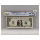 PCGS 2001 66PPQ St Louis $1 Fed Reserve Note
