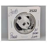 2018 30G .999 Silv Panda 10 Yuan