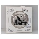 2016 30G .999 Silv Panda 10 Yuan