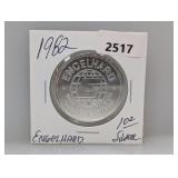 1982 1oz .999 Silv Engelhard Prospector Round