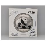 2016 30G .999 Silv Panda 10 Yuan