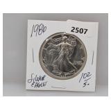 1986 1oz .999 Silv Eagle $1 Dollar