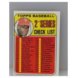 1969 Topps Baseball BOB GIBSON CHECKLIST UNCHECKED