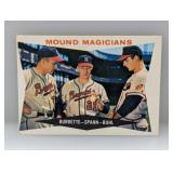 1960 Topps Mound Magicians Burdette/Spahn/Buhl S