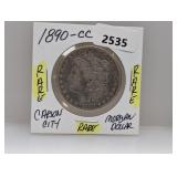 Rare 1890-CC 90% Silv Morgan $1 Dollar