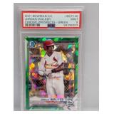 2021 Bowman Ch Pros Green Ref Walker /125 PSA 9