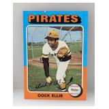 1975 Topps Dock Ellis #385 Indents