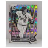2022 Bowman Ch Draft B&W Wavy Joshua Baez #76