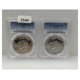 (2) PCGS 1973-S Clad Ike $1 Dollars