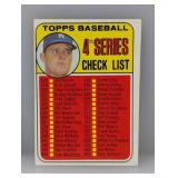1969 Topps DON DRYSDALE CHECKLIST UNCHECKED 314 S