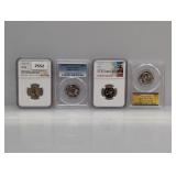 Mixed Lot of Graded Nickels & Quarters