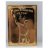 1996 Bleachers 23kt Gold Nolan Ryan Strikout King