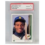 1989 Upper Deck Star Rookie Ken Griffey Jr 1 PSA 8