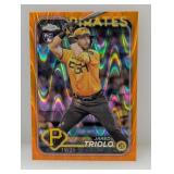 2024 Chrome Jared Triolo RC Orange /25 Raywave Ref