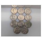 (11) Mixed Date Ike $1 Dollars