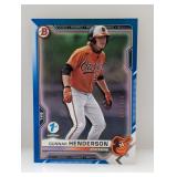 2021 Bowman 1st Ed Gunnar Henderson /150 Blue Ref
