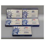 (5) Mixed Date US Proof Sets
