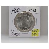 1923 90% Silv Peace $1 Dollar