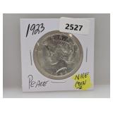 1923 90% Silv Peace $1 Dollar