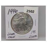 1996 1oz .999 Silv Eagle $1 Dollar