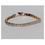 7" Vermeil/.925 Sterl Diamond Tennis Bracelet