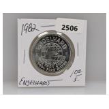 1982 1oz .999 Silv Engelhard Prospector Round