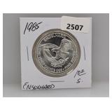 1985 1oz .999 Silv Engelhard Prospector Round